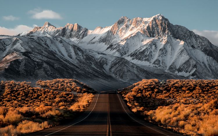 дорога, горы, снег, природа, road, mountains, snow, nature