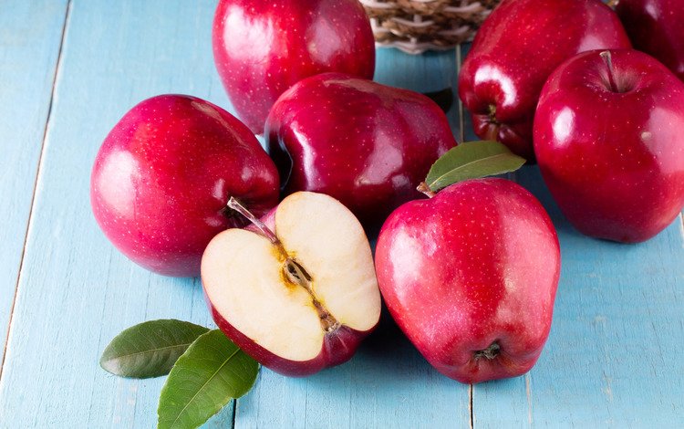 фрукты, яблоки, краcный, дерева, парное, fruit, apples, red, wood, fresh
