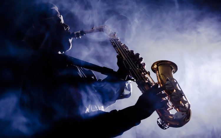 музыка, дым, музыкант, саксофон, music, smoke, musician, saxophone
