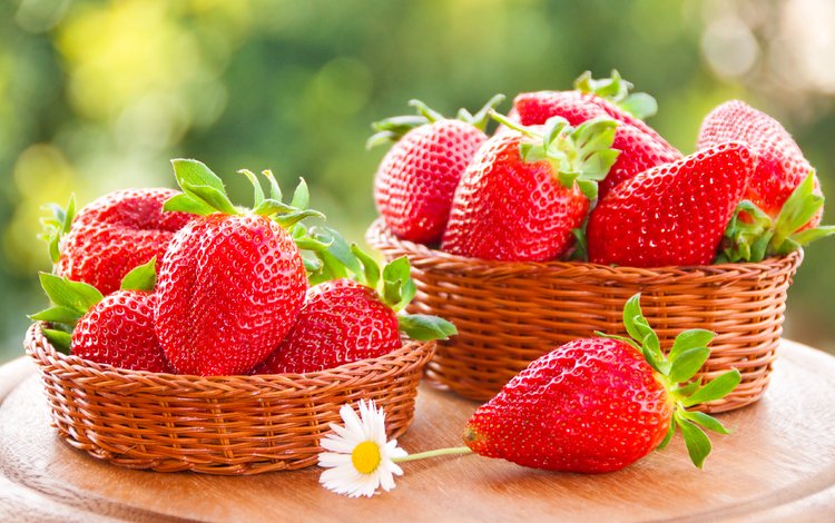 клубника, ягоды, корзинка, strawberry, berries, basket