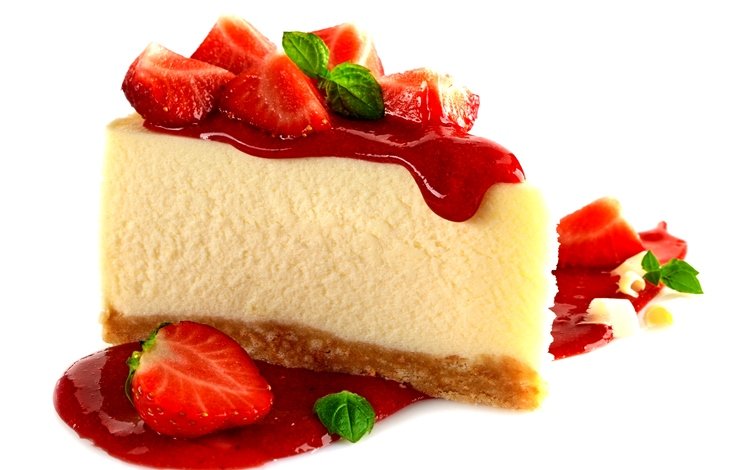 клубника, джем, пирожное, чизкейк, strawberry, jam, cake, cheesecake