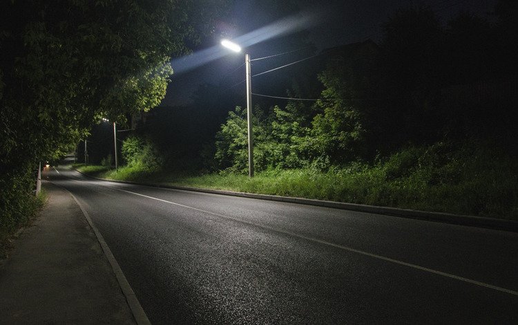 дорога, ночь, фонарь, темный фон, асфальт, road, night, lantern, the dark background, asphalt