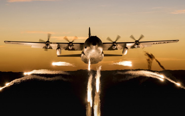 авиация, lockheed c-130 hercules, военно, транспортный, aviation, military, transport