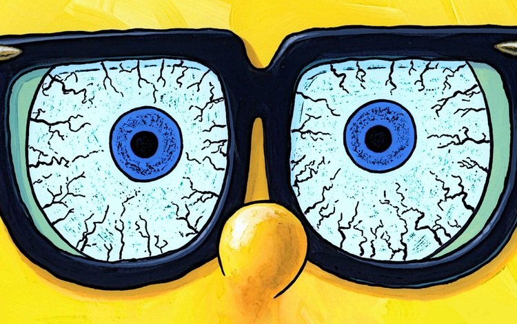 глаза, взгляд, очки, губка, спанч боб, eyes, look, glasses, sponge, spongebob
