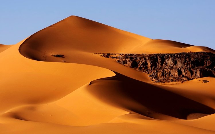 природа, песок, пустыня, бархан, алжир, nature, sand, desert, barkhan, algeria