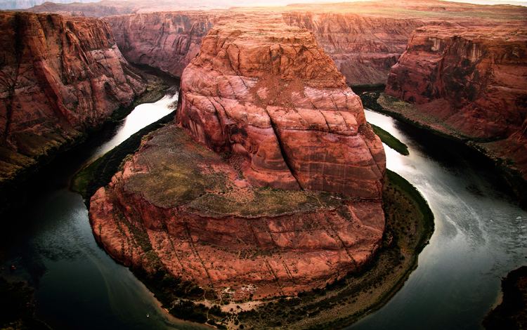 река, пейзаж, каньон, изгиб, подкова, река колорадо, каньон глен, каньон подкова, river, landscape, canyon, bending, horseshoe, the colorado river, the glen canyon