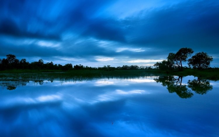 небо, деревья, вода, вечер, озеро, отражение, the sky, trees, water, the evening, lake, reflection