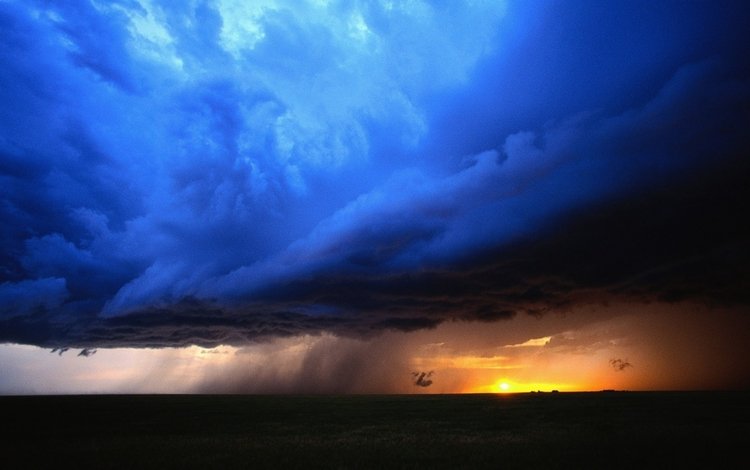 природа, буря, закат, дождь, nature, storm, sunset, rain