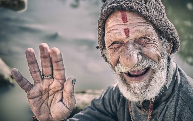 улыбка, портрет, лицо, мужчина, старик, непал, катманду, морщины, smile, portrait, face, male, the old man, nepal, kathmandu, wrinkles