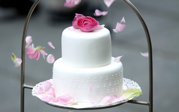 цветы, торт, ранункулюс, свадебный, ярусы, flowers, cake, ranunculus, wedding