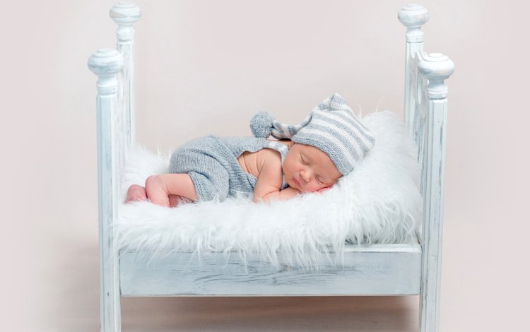 спит, мальчик, малыш, младенец, шапочка, кроватка, sleeping, boy, baby, cap, cot