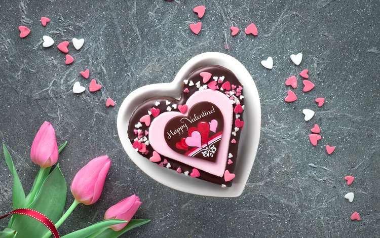 сердце, букет, сердечки, день святого валентина, тортик, anya ivanova, heart, bouquet, hearts, valentine's day, cake