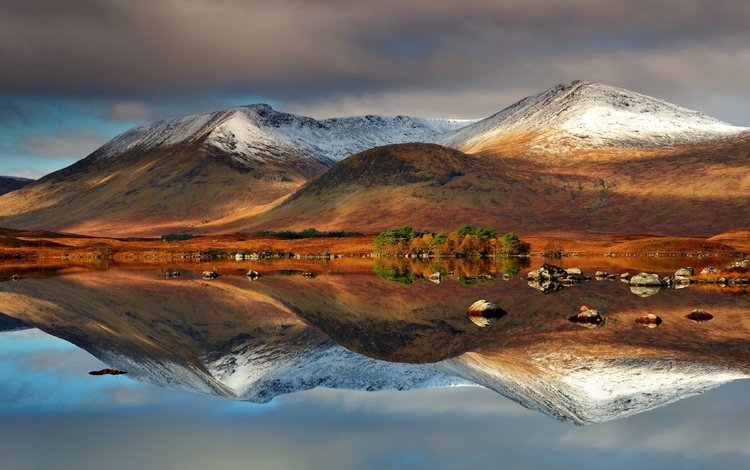 озеро, горы, природа, отражение, шотландия, lake, mountains, nature, reflection, scotland