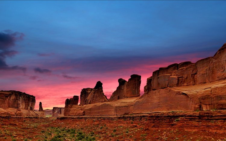скалы, природа, закат, пустыня, каньон, национальный парк арки, арки национальный парк, rocks, nature, sunset, desert, canyon, arches national park