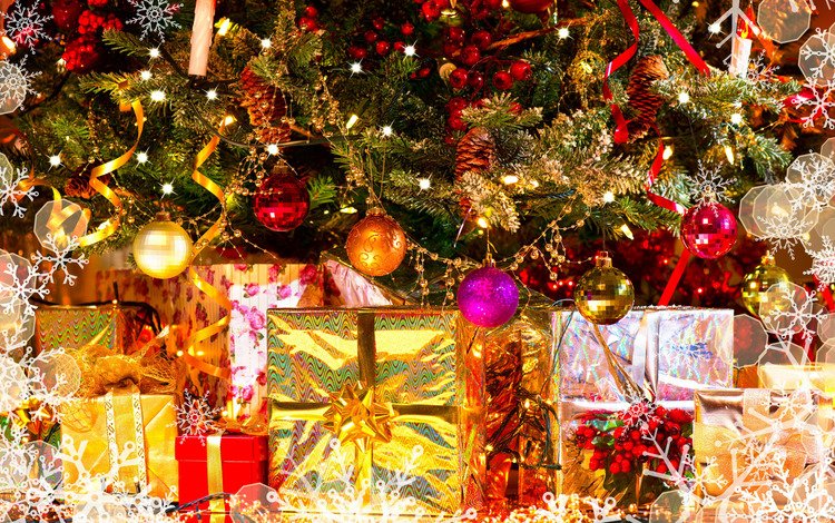 новый год, елка, шары, подарки, игрушки, праздник, рождество, новогодние огни, new year, tree, balls, gifts, toys, holiday, christmas