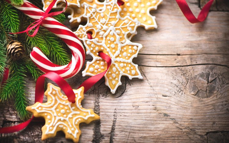 новый год, праздник, рождество, печенье, леденцы, угощения, ветки ели, новогоднее печенье, new year, holiday, christmas, cookies, lollipops, treats, fir-tree branches