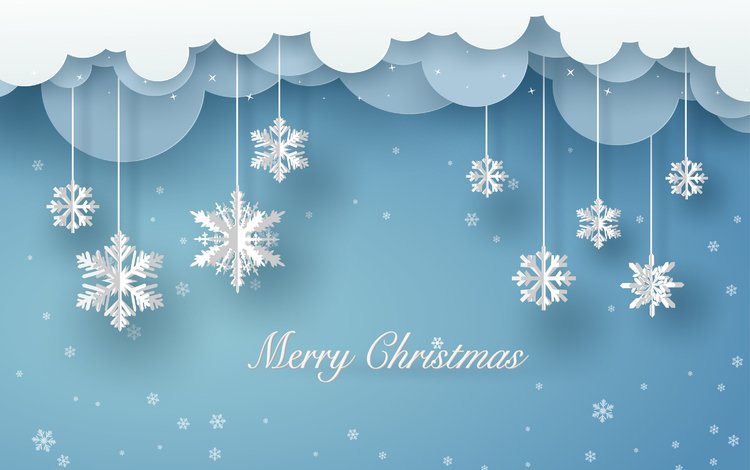 зима, снежинки, фон, бумага, праздник, рождество, композиция, winter, snowflakes, background, paper, holiday, christmas, composition