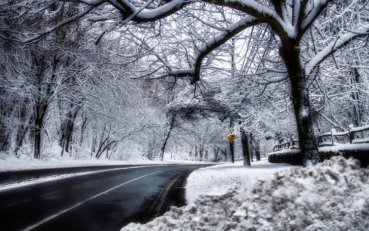 дорога, снег, road, snow