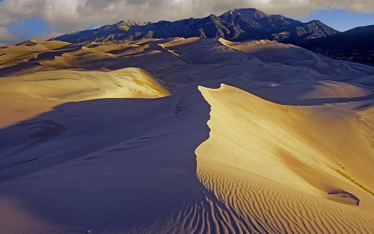 горы, пустыня, сша, колорадо, great sand dunes national park, mountains, desert, usa, colorado