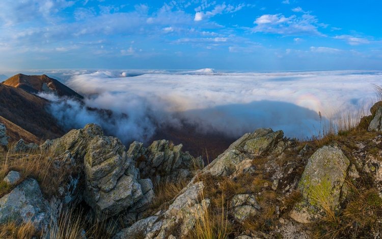 облака, горы, природа, камни, пейзаж, кавказ, clouds, mountains, nature, stones, landscape, the caucasus