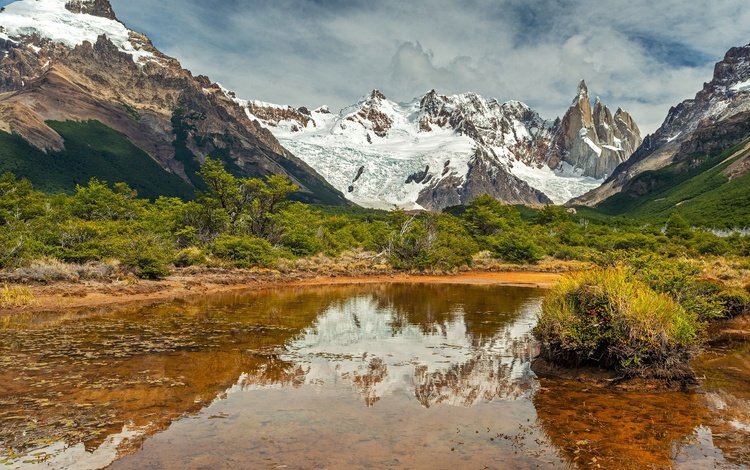 озеро, горы, скалы, аргентина, патагония, lake, mountains, rocks, argentina, patagonia