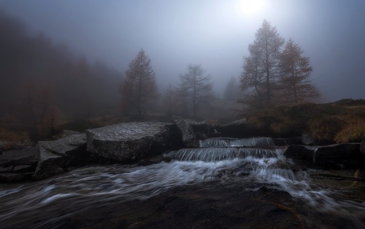 река, туман, river, fog