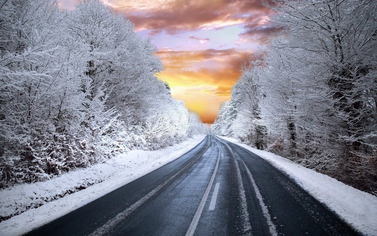 дорога, зима, road, winter