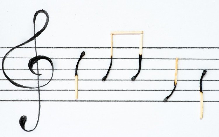 ноты, спички, знаки, скрипичный ключ, нотный стан, notes, matches, signs, treble clef