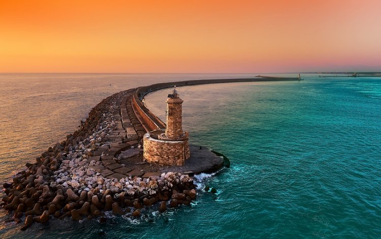 природа, море, маяк, nature, sea, lighthouse