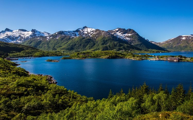 горы, природа, пейзаж, норвегия, лофотенские острова, mountains, nature, landscape, norway, the lofoten islands