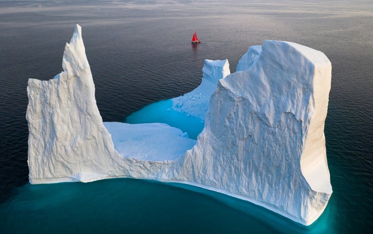 парусник, айсберг, гренландия, gerald macua, sailboat, iceberg, greenland