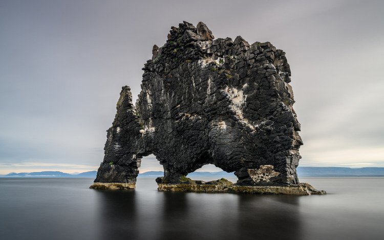 скалы, природа, море, скала, исландия, утес, hvitserkur, vatnsnes, rocks, nature, sea, rock, iceland