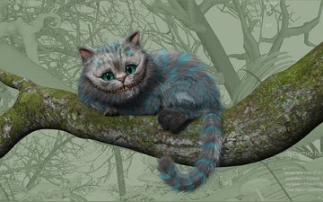 чеширский кот, алиса, в стране чудес