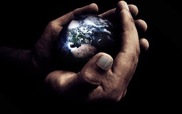 земля, планета, мир, руки