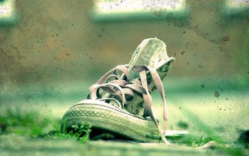 трава, зелёный, кеды, пятна, обувь, шнурки
