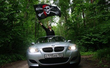 флаг, пираты, бмв