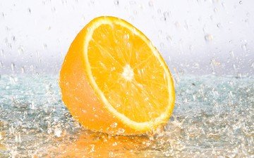 вода, апельсин