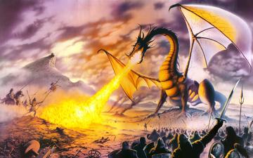 фентези, steve read, dragon lord, дракон, воины, огонь