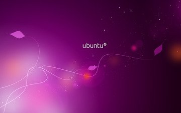фиолетовый, узоры, убунту, линукс, бубунту