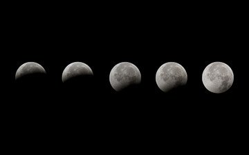 луна, фазы, затмение, lunar eclipse