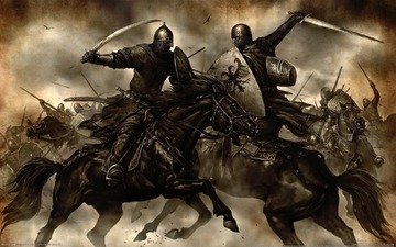 мечи, mount & blade, схватка, рыцари