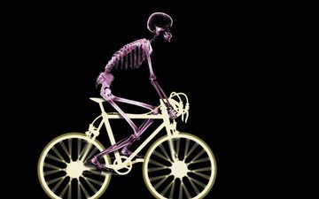 рентген, скелет, велосипед