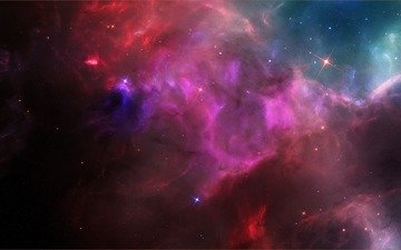 космос, звезды, свечение, туманность, space nebula, яркое