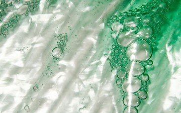 зелень, пузыри, макросьемка