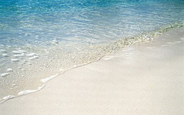 вода, берег, песок, пляж