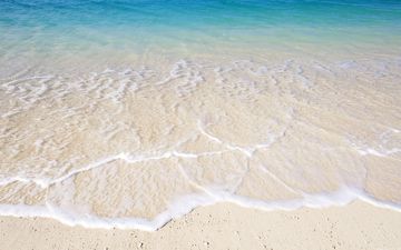 вода, песок, пляж, океан, прибой, пена