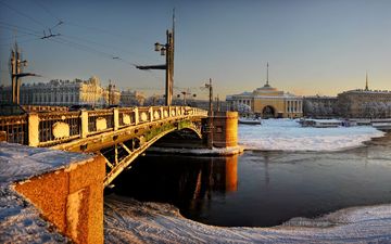 санкт-петербург, адмиралтейство, дворцовый мост, зимний дворец, serg-sergeew