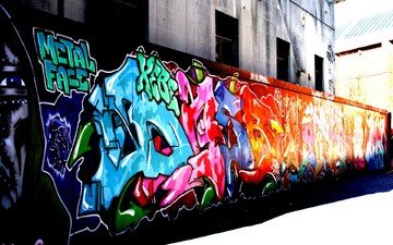 цвет, стена, улица, граффити, окрас