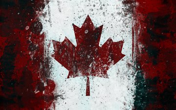 флаг, канада, кленовый лист