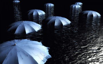 вода, зонты, umbeella